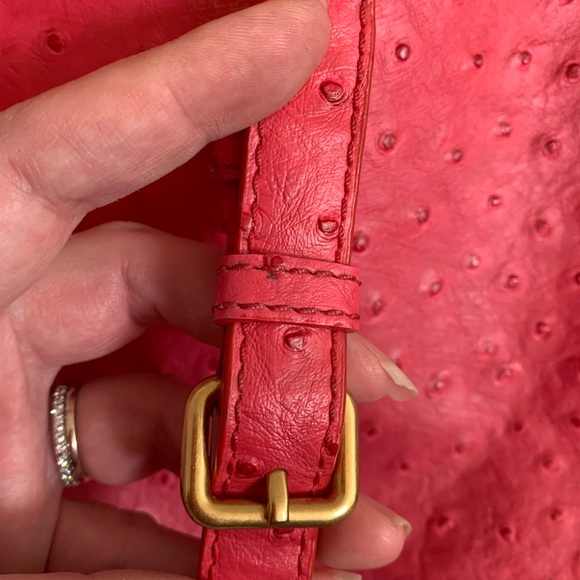 Marc by Marc Jacob’s Ozzie Aurora Rock ostrich pet handbag shoulder bag pink - Picture 14 of 16